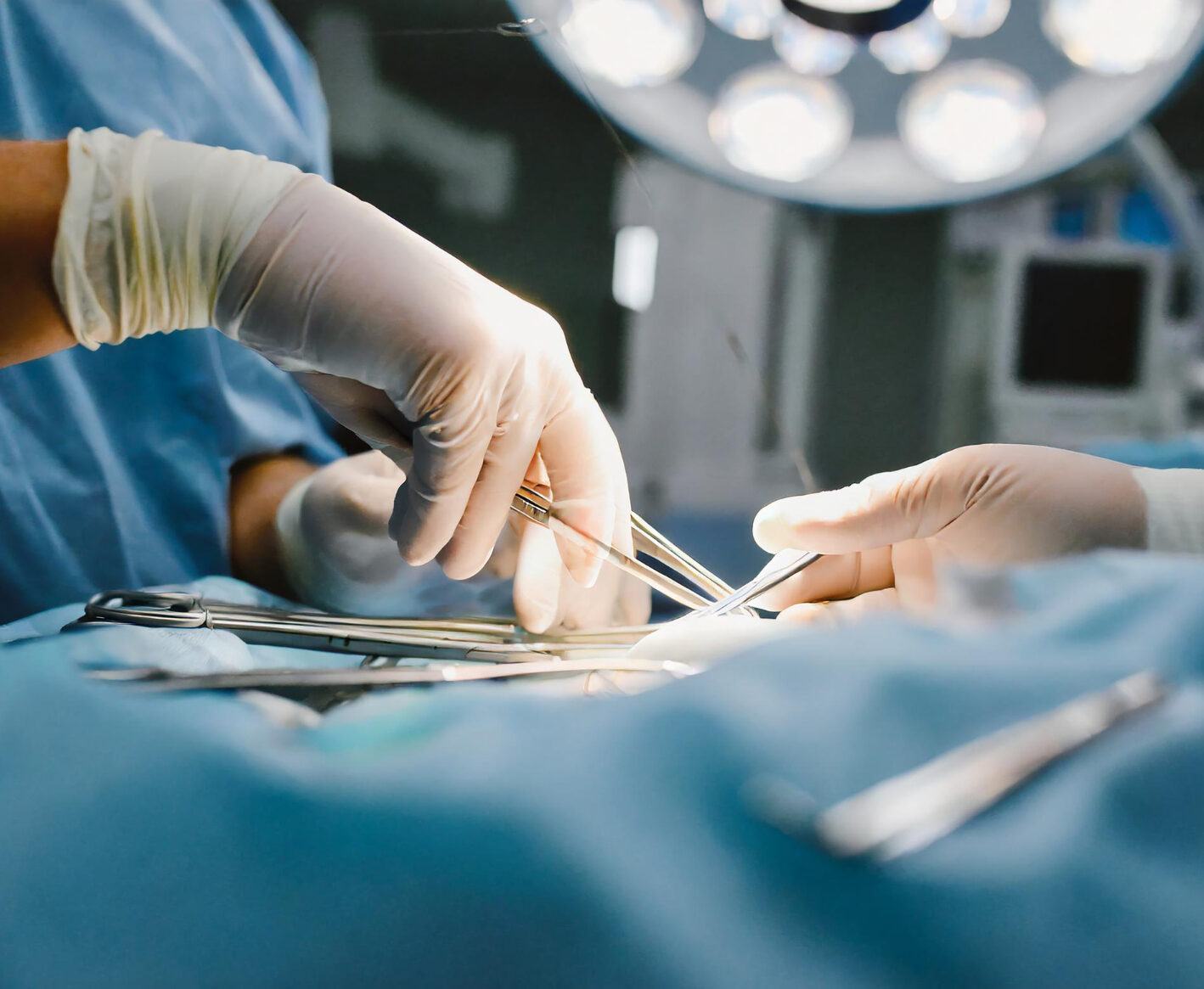 Doctors performing surgery
